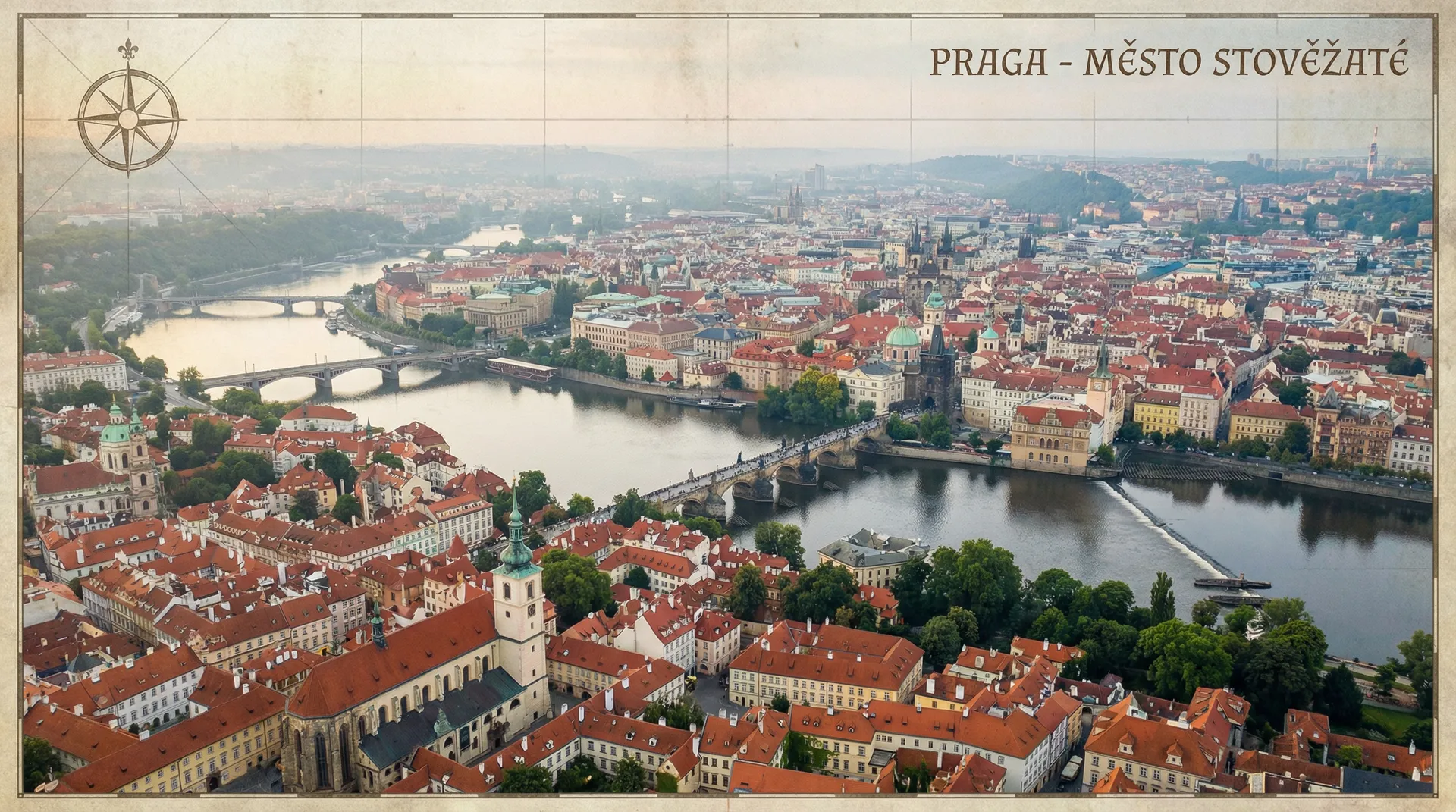 布拉格城市航拍全景 - 捷克搭讪 路线概览