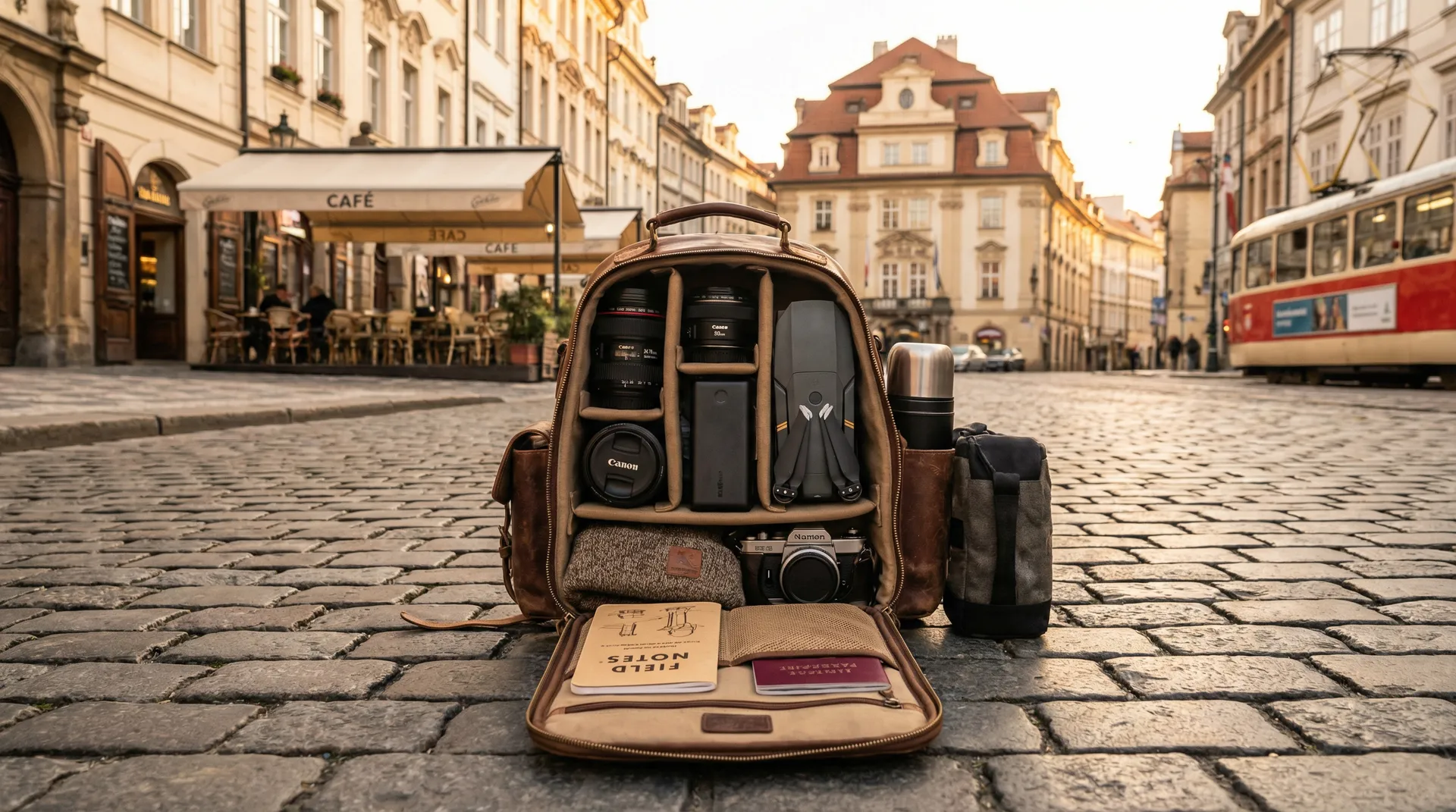 布拉格街头摄影师背包与专业摄影装备 - 捷克搭讪 装备推荐